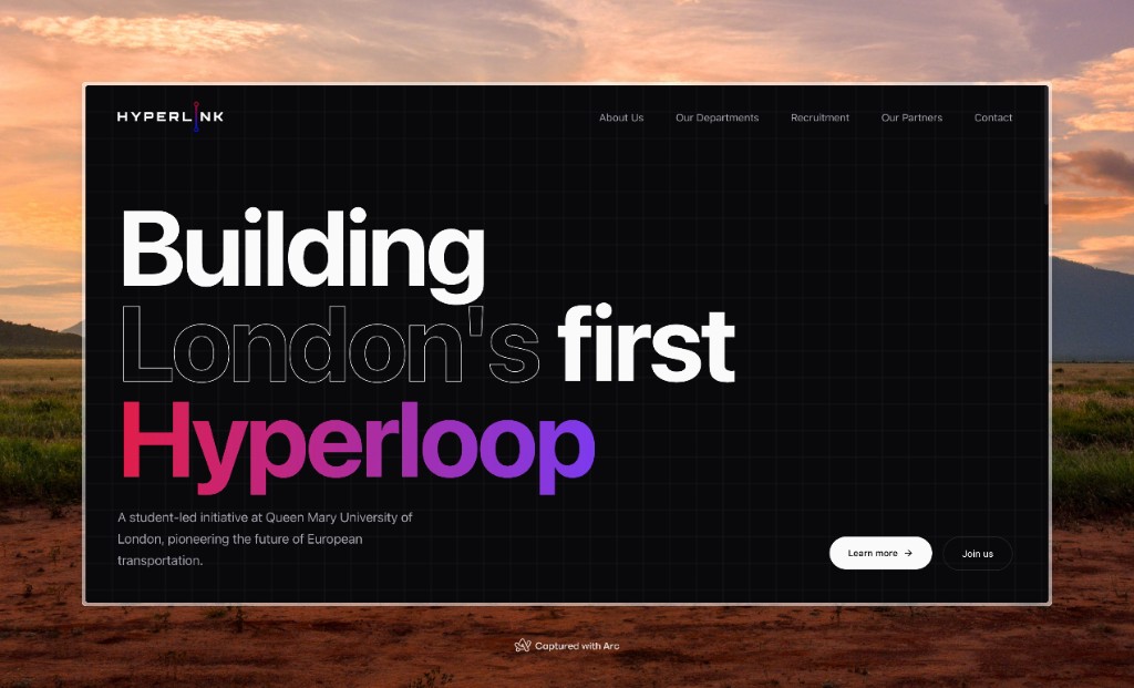 Hyperlink London homepage hero: Building London’s first Hyperloop, a student-led initiative at Queen Mary University of London.